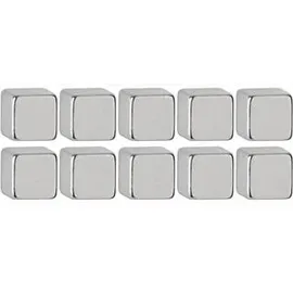 Maul Magnete Hellsilber Tragfähigkeit 5 mm, 10 Stück