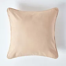 Homescapes Kissenbezug Unifarben 60 x 60 cm Beige