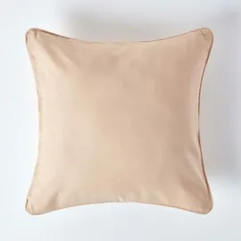 Homescapes Kissenbezug Unifarben 60 x 60 cm Beige