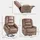 Homcom Sessel, Braun, Kunststoff, 93x110x90 cm, Wohnzimmer, Sessel, Polstersessel
