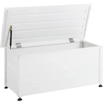 Beliani Gartentruhe 190L 113 x 52 cm Weiß
