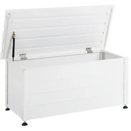Beliani Gartentruhe 190L 113 x 52 cm Weiß