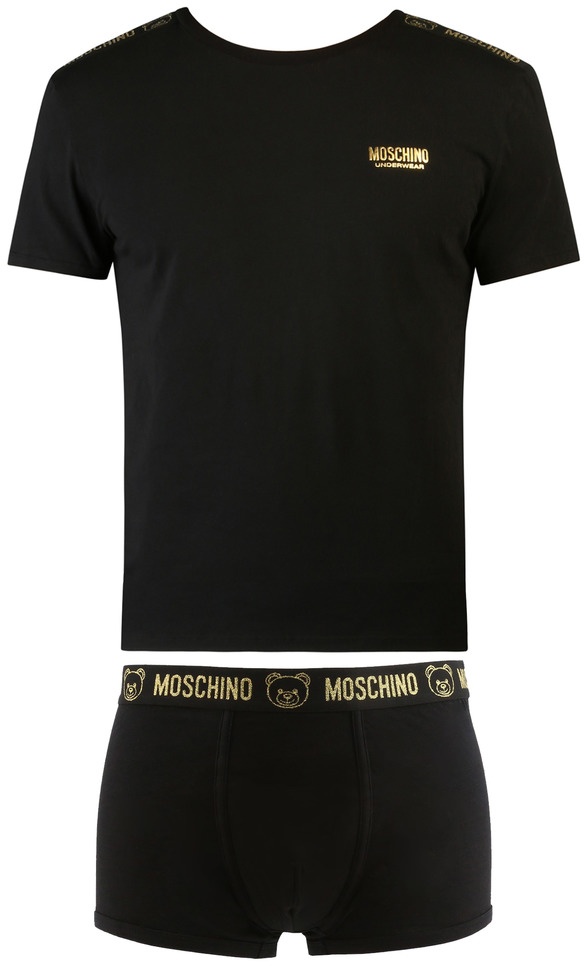 Moschino Underwear Herren Boxershort + T-Shirt Geschenk Set Gr. XL