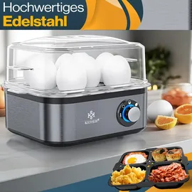 Kesser Eierkocher 8 Eier + Messbecher Schwarz
