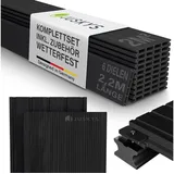 Juskys Terrassendiele 220 cm anthrazit
