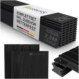 Juskys Terrassendiele 220 cm anthrazit