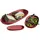 Loberon Servierplatte 3er Set Biarré, Verschiedene Größen, Handgetöpfert, Mediterraner Charakter, Spülmaschinenfest, Geschirr, Tischaccessoires, Steinzeug, rot