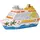 G. Wurm Spardose Kreuzfahrtschiff Poly bunt 20x11x7cm, mehrfarbig - Bunt