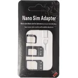 AccuCell SIM-Kartenadapter 4in1, Adapter Micro-SIM auf SIM, Nano-SIM auf SIM, Nano-SIM auf Micro-SIM