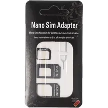 AccuCell SIM-Kartenadapter 4in1, Adapter Micro-SIM auf SIM, Nano-SIM auf SIM, Nano-SIM auf Micro-SIM