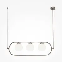 Maytoni Pendellampe Pendelleuchte Hängelampe Hängeleuchte Esszimmerlampe 3 Flammig Glas