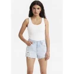 Tanktop LEVI'S "CLASSIC FIT TANK", Damen, Gr. XS (34), weiß, Rippware, Obermaterial: 100% Baumwolle, casual, Rundhals, ohne Ärmel, Tops