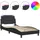 vidaXL Bettgestell mit LED ohne Matratze \"Zadar\" Schwarz 180x200 cm