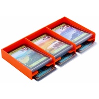 Feldherr Kartenhalter mit 3 Fächern kompatibel mit Dominion, Farbe:Orange