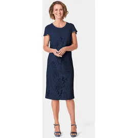 GOLDNER Abendkleid Spitzenkleid Blau 44