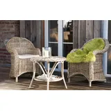 1 Rattan Sessel Sitzkissen Rattangefecht Korbmöbel Garten Terrasse Balkon H.84cm