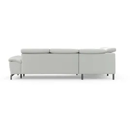 sit&more Ecksofa Cool L-Form, wahlweise mit Kopfteilverstellung und Vorziehsitz motorisch grau