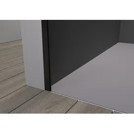 Bernstein Nischendusche mit Schiebetür Soft-Close DX906 flex 110 cm Schwarz matt 8 mm Nano graues Glas