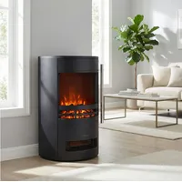 GLOW FIRE Elektrokamin Glow Fire Focus Elektrokamin LED Ofen, Elektrischer Kamin, Timer, Realistisches Flammenspiel, LED Feuer schwarz
