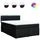 vidaXL Boxspringbett 140 x 200 cm Schwarz