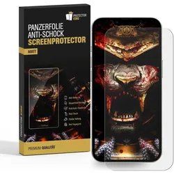 6x Panzerfolie für iPhone 16e Anti-Shock matt entspiegelt Displayschutz Schutzfolie Screen-Protector Anti-Reflex, Anti Stoß, Anti-Kratz, Anti-Schmutz