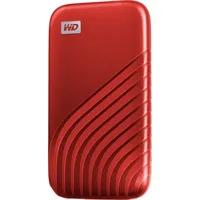 Western Digital WD My Passport 1TB Rot Portable SSD USB-C 1000GB externe SSD (1 TB) 1050 MB/S Lesegeschwindigkeit, 1000 MB/S Schreibgeschwindigkeit, USB 3.2 Gen 2 Typ-C NVMe-SSD mit AES-256 und Passwortschutz rot