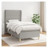vidaXL Boxspringbett 100 x 200 cm Hellgrau