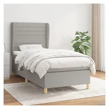 vidaXL Boxspringbett 100 x 200 cm Hellgrau