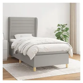 vidaXL Boxspringbett 100 x 200 cm Hellgrau