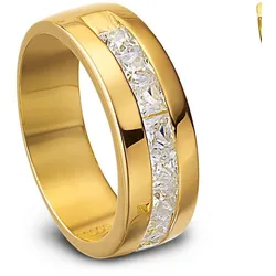 Fingerring LADY Gr. 17, silber (silber vergoldet 925), Fingerringe, Damen, 17, Metall-Gold, Metall, Gold