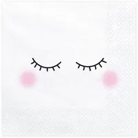 Partydeco Servietten 20 Stück 33x33cm 1/4-Falz 3-lagig mit Gesicht