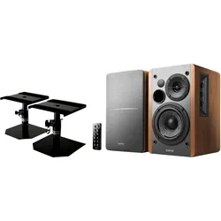 Edifier Studio R1280DB 2.0 Lautsprechersystem Wood Stativ Set