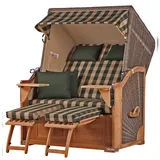 Mr. Deko bene living Strandkorb Komplettset Schaalsee Teak PE grau Modell 506
