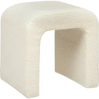 Atmosphera Hocker Sevi Bouclé 41 x 35 x 43 cm Weiß