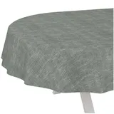 ANRO Tischdecke Alica Leinen Melliert Tischwäsche (Einzelstück 1-tlg), wasserabweisend Melliert Pastelblau Oval 200x140cm blau Oval | 140 cm x 200 cm