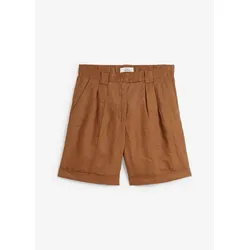 bonprix Bermudas aus reinem Leinen, braun, 38, Leinen