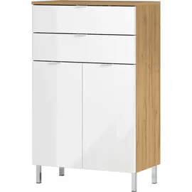 Germania Badkommode Mauresa 8531 Weiß-Eiche 97 cm x 60 cm