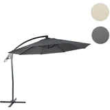 Deluxe Ampelschirm HWC-D14, Sonnenschirm, rund Ø 3m Polyester Alu/Stahl 14kg ~ anthrazit ohne Ständer