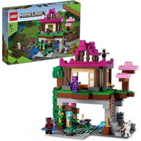 LEGO 21183 Minecraft Das Trainingsgelände, Haus und Höhle, Kinderspielzeug