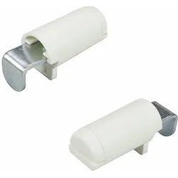 Klemmträger LIEDECO Gr. 1, weiß, B:2cm H:4cm, Metall, Sichtschutzbefestigungen, für Doppelrollos mit Montageprofil