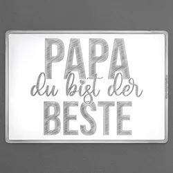 Silberbarren 100g Papa du bist der Beste Gravur-Silbertafel