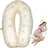 sei Design XXL Stillkissen 190x35 mit Musselin-Bezug ergonomisch. Schwangerschaftskissen Seitenschläferkissen Komfortkissen für Erwachsene. Stillkissenbezug aus 100% Baumwolle [ Bio-Baumwolle ]