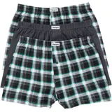 bonprix Boxershorts kariert grau/schwarz 7 3er Pack