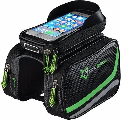 Fahrradrahmentasche für Smartphone 6,2 Zoll schwarz 1x