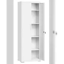 Songmics Aktenschrank, mit 5 Ebenen, 40 x 60 x 180 cm, mattweiß