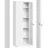 Songmics Aktenschrank, mit 5 Ebenen, 40 x 60 x 180 cm, mattweiß