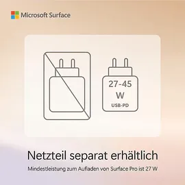 Microsoft Surface Pro 12 Copilot+ PC Snapdragon X Plus X1P-42-100 16 GB RAM 512 GB SSD Platin EP2-27660