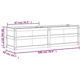 vidaXL Pflanzkübel 180x50x50 cm Massivholz Kiefer