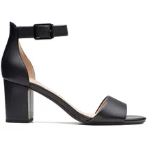 CLARKS Deva Mae Pumps, Black Leather, 38 EU