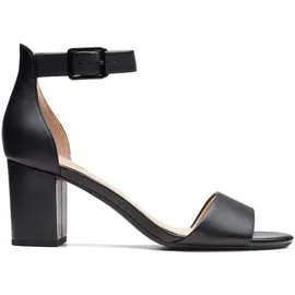 CLARKS Deva Mae Pumps, Black Leather, 38 EU